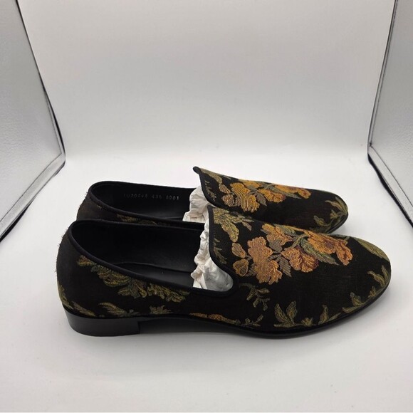 Giuseppe Zanotti Kevin Black Gold Floral Loafers Shoes US10.5 IT 43.5 main image 6